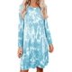 thumbnail image 2 of Vestido corto informal con tinte de corbata para mujer, cuello redondo, sin mangas, camiseta suelta de verano, minivestido Zhivalor CDWJ576-11, 2 of 5