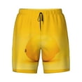 thumbnail image 4 of Lsque Mens Swim Trunks Yellow Lemon Pattern - Bathing Suit Compression Liner - Beach Swim Shorts Swimwear - (S-3XL) - Stretch Quick Dry -Medium, 4 of 9