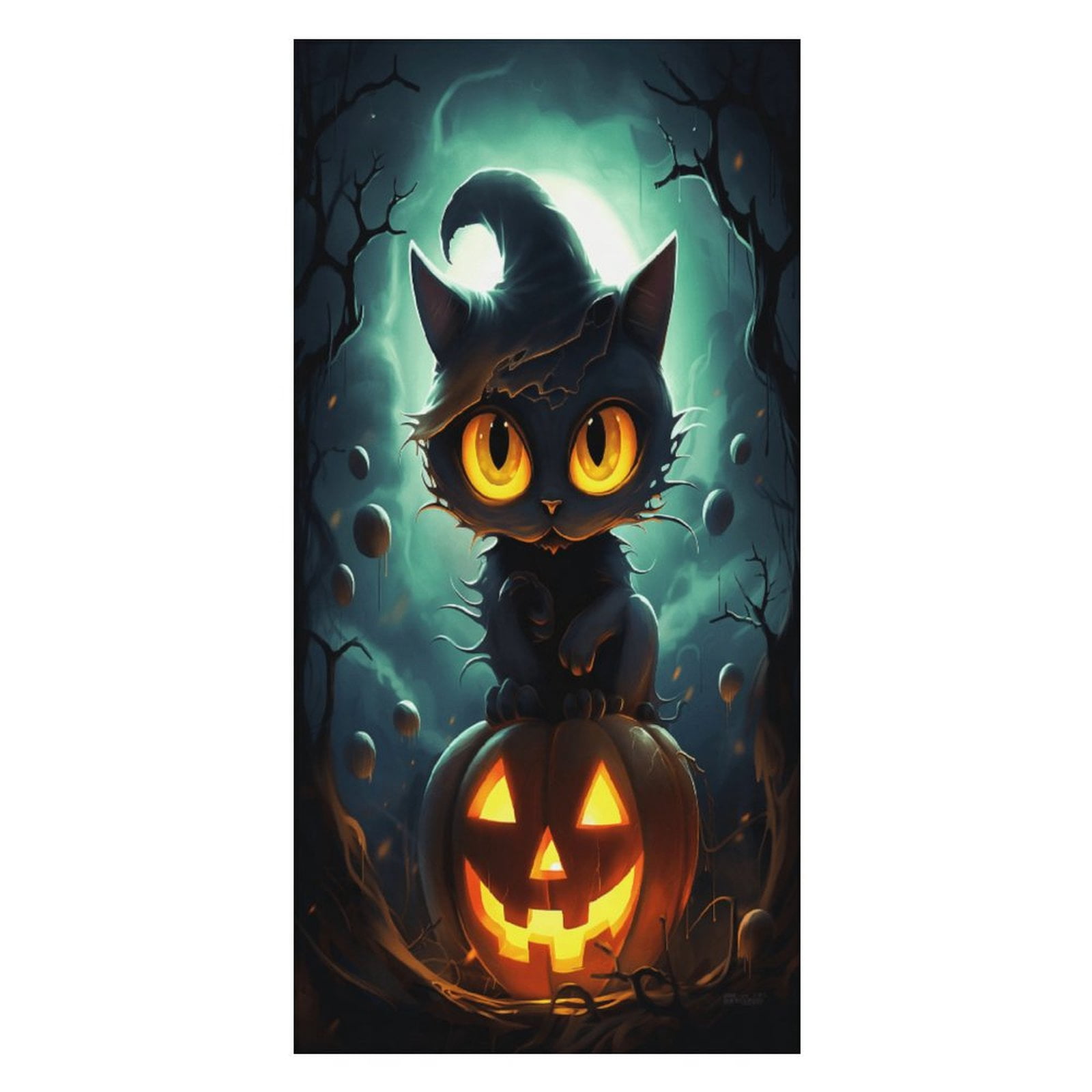 Halloween Scary Night Full Moon Oversized Beach Towel XL Pool Camping Swim Towels 32''x63'' Soft Blanket Accessories Must Vacation Necessities Adult