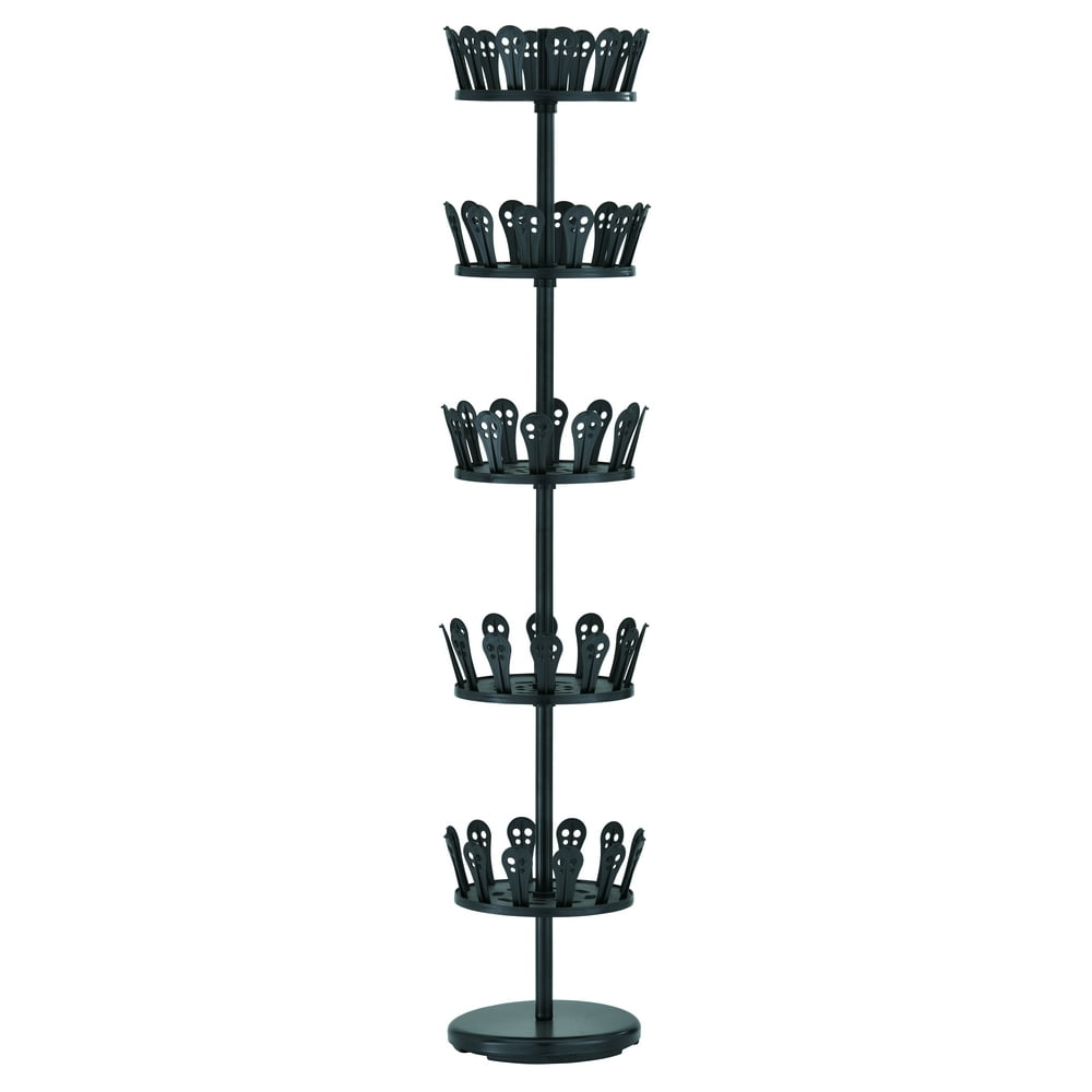 Mainstays 5 tier Rotating Shoe Tree, Black finish