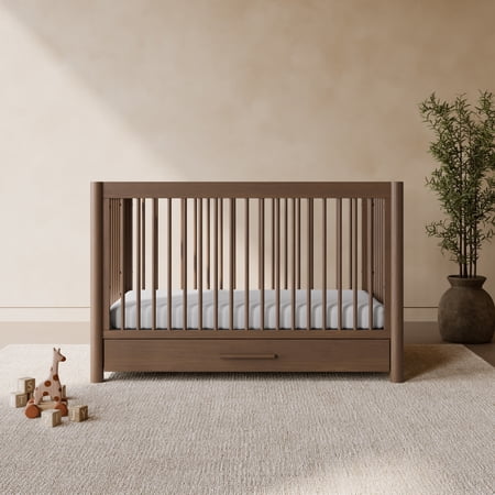 Art of Nursery by Storkcraft Malta 5-in-1 Convertible Crib with Drawer and Toddler Guardrail - Hazelnut