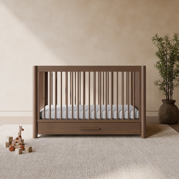 Art of Nursery by Storkcraft Malta 5-in-1 Convertible Crib with Drawer and Toddler Guardrail - Hazelnut