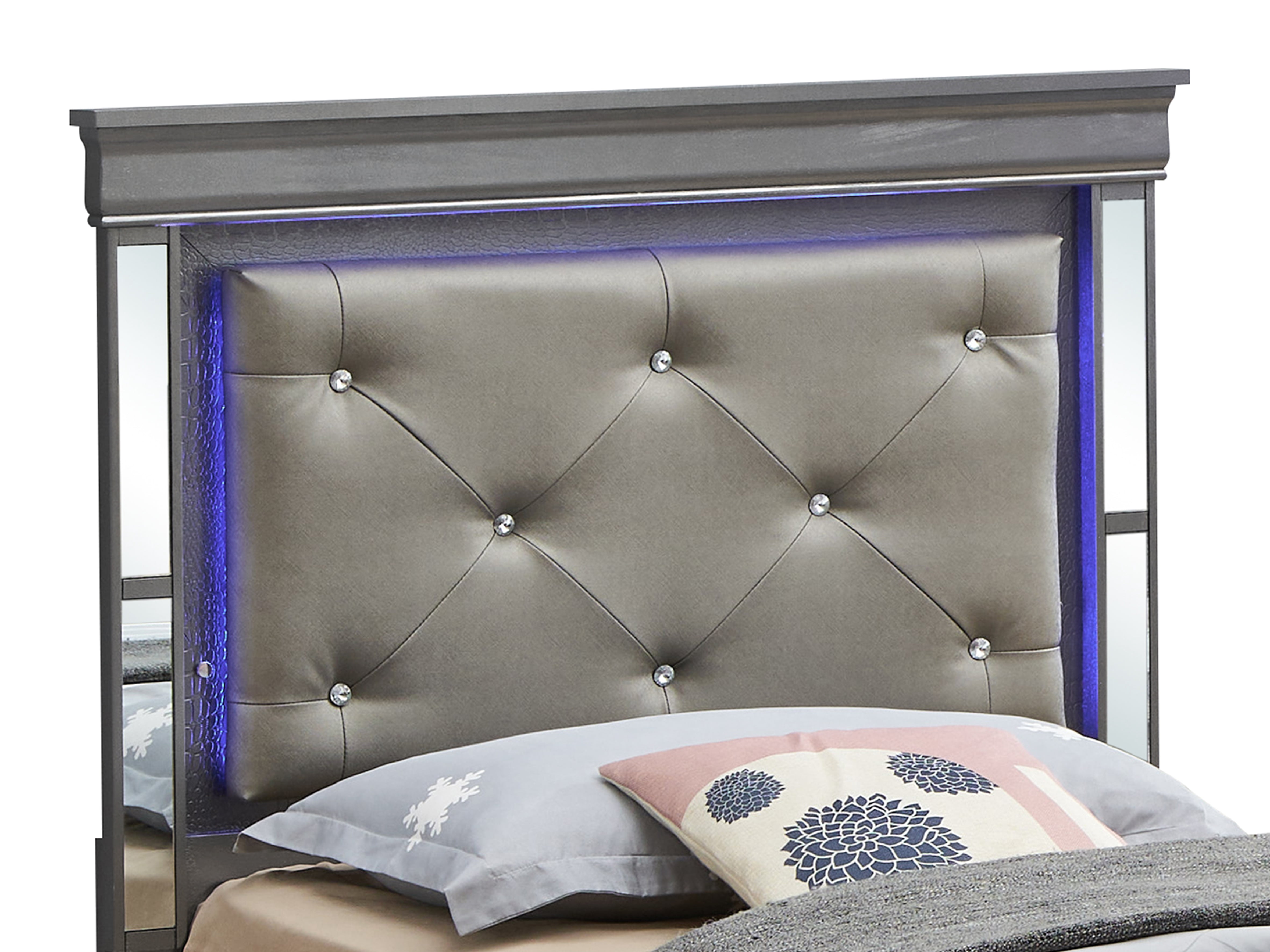 Glory Furniture Verona Twin Bed in Metalic Black Color