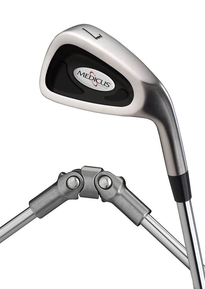 DualHinge 7 Iron Golf Swing Trainers in Satin Nickel Finish (Right