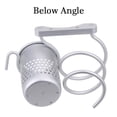 thumbnail image 4 of Aluminum Wall-Mounted Hair Dryer Organizer with Comb & Scissors Storage - Silver Bathroom Storage Rack for Hair Tools, Professional Salon & Home Use, Space-Saving Design with Ventilated Comb Holder, 4 of 6