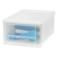 thumbnail image 4 of IRIS USA 7 Qt. Small Plastic Stacking Drawer, Stackable Storage Organizer Unit with Sliding Drawer for Bedroom Kitchen Under Sink Pantry Craft Room Dorm Office, White, 4-Pack, 4 of 6