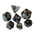thumbnail image 1 of 1 Set Polyhedral Dice Double Color Acrylic Toys Interesting Role Playing Games Craps Entertainment Accessory for Math Teaching floating black gold, 1 of 9