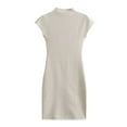 thumbnail image 4 of Lmnyox Mock Neck Mini Dress for Women Bodycon Sleeveless Dress Summer Cocktail Party Short Dress, 4 of 6