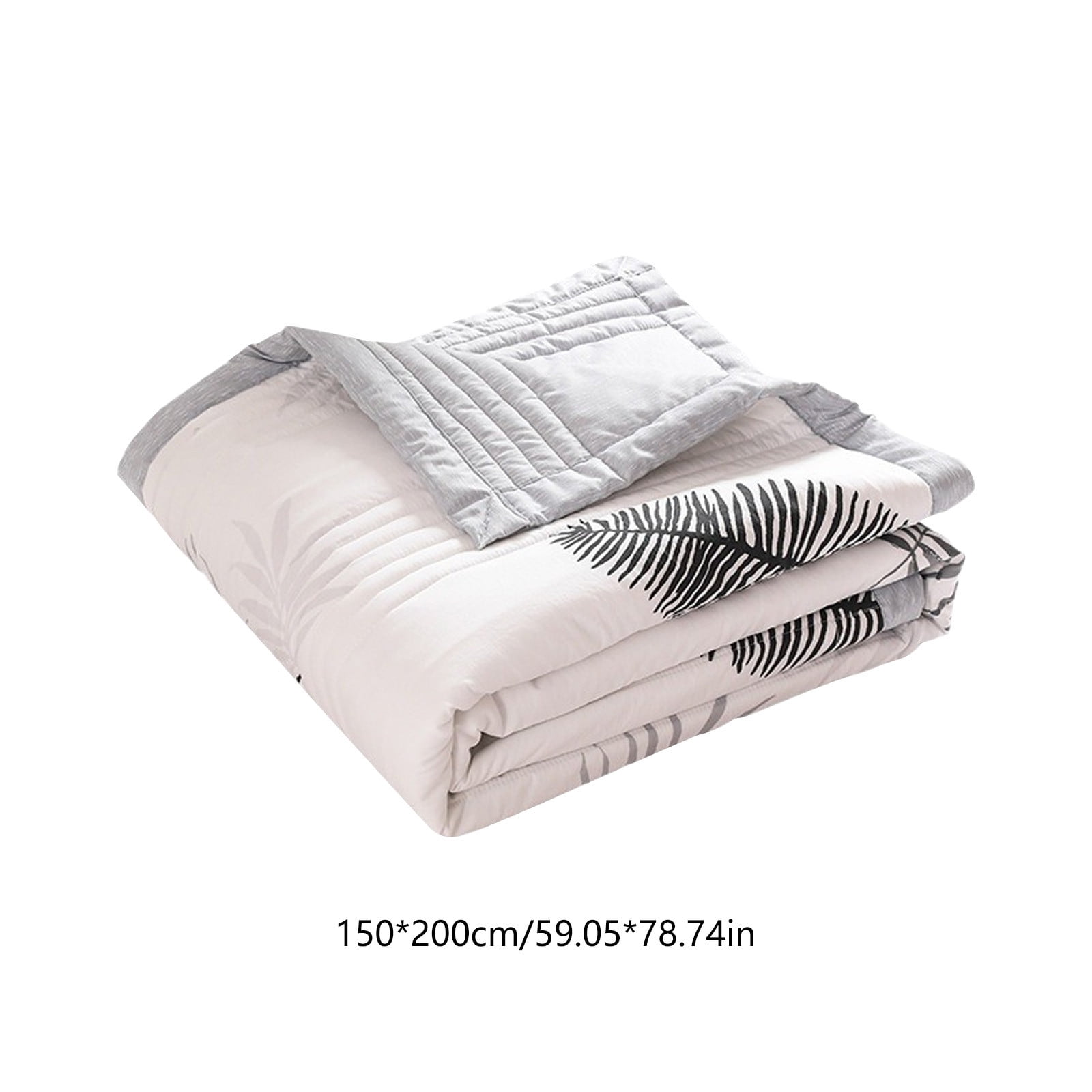 Qocolhg Summer Quilt Bedding Modern Air Conditioner Quilt Cotton Breathable Comforter Print Floral Quilts Bedspread Full/Queen Size, Machine Washable & Easy to Care, 59.05x78.74i
