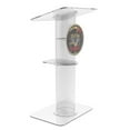 thumbnail image 5 of Clear Church Pulpit Event Lectern Plexiglass Acrylic Debate Podium School Simplicy Design 23.2" Wide X 17" Deep X 42" Tall Portable with Cup Holder Tab Custom Color Logo, 5 of 5