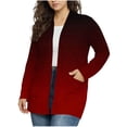 thumbnail image 1 of Haut pour Femmes, Blouse Décontractée à Manches Longues Grande Taille sur Grande Taille pour Dames avec Poches, Cardigan pour Femmes, 1 of 6