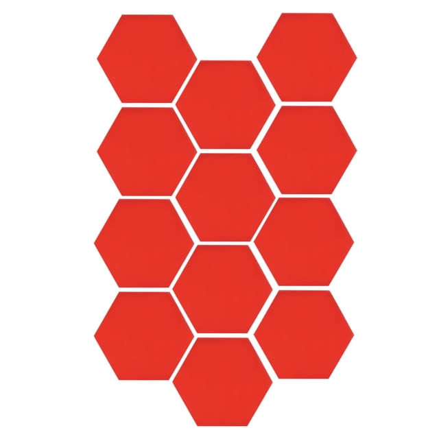 Adhesivo de pared Jadeshay 12 unidades 4 cm diseño hexagonal