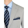thumbnail image 2 of Mens Side Vent 2-piece Silver Gray Cotton Trim Fit Suit DTI, 2 of 7