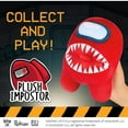 thumbnail image 7 of Among Us Plush Red Impostor Teeth Tongue Sticking Out 7" Character Doll PMI International, 7 of 7