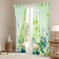 thumbnail image 3 of Feelyou Cartoon Princess Castle Curtains Pack of 2 (42x84 Each), Watercolor Floral Green Curtains Blackout, Teens Kids Girls Women Bedroom Curtains, Window Curtains Decor, 3 of 6