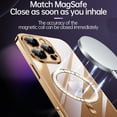 thumbnail image 5 of Ancove for iPhone 16 Pro Clear Case, Luxury Plating Frame Transparent Non-Yellowing Back Case with Camera Lens Full Protection, Compatible with MagSafe Wireless Charging,Silver, 5 of 13
