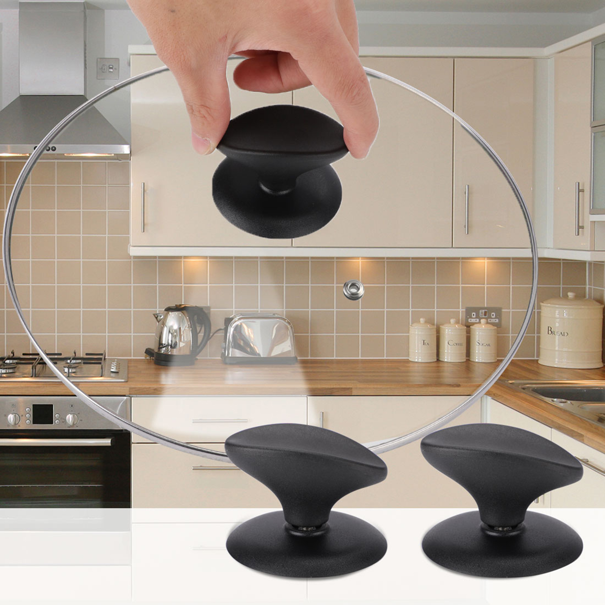 Durable Pot Lid Knob Handle Plastic Knobs Cookware Cover Replacement