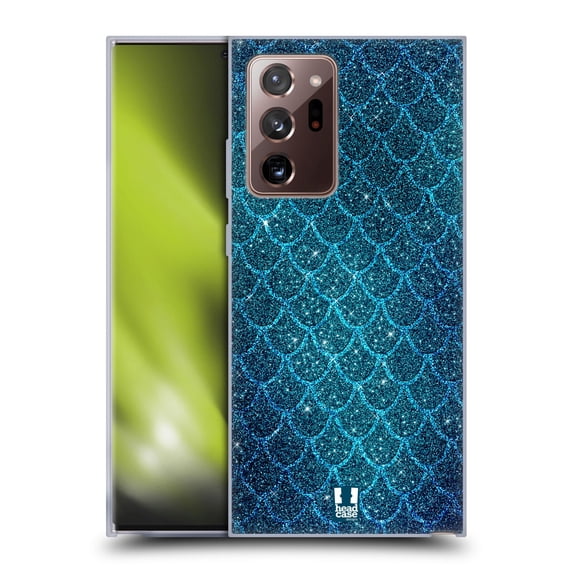 Head Case Designs Mermaid Scales Glitters Soft Gel Case Compatible with Samsung Galaxy Note20 Ultra / 5G