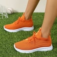 thumbnail image 2 of kamemir Women's Fashion Sneakers Womens Walking Shoes Lightweight Running Casual Gym Travel Work Sneakers for Women(Orange,9), 2 of 6