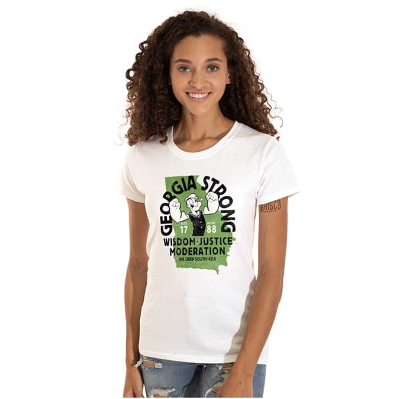 Popeye Strong Georgia Deep South Women's T Shirt Ladies Tee Brisco Brands M