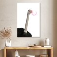 thumbnail image 2 of Elephant Stock Ostrich Bubble Gum Wall Art - Vertical Canvas Wall Art - Living Room Wall Decor - Animal Canvas - Black And Gray Decor - 26" x 39", 2 of 4
