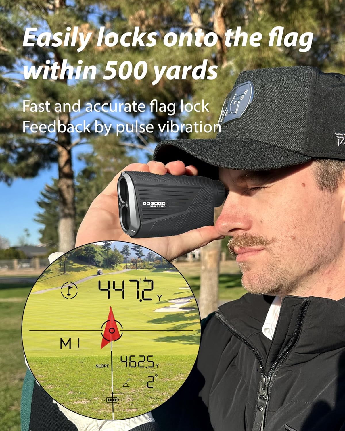 Gogogo Sport Vpro Laser Rangefinder for Hunting 2500 Yards Rangefinder for Golf Tournament GS91B