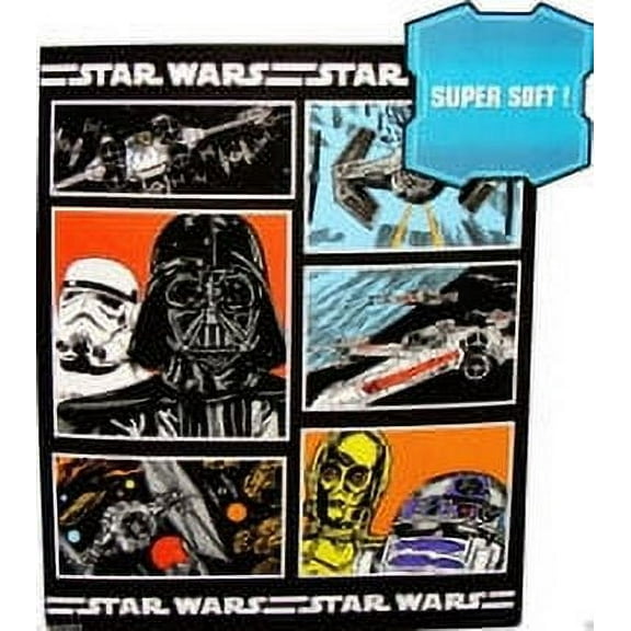 Jay Franco Star Wars Microfiber Silk Touch Throw, 50" x 60"