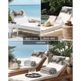 thumbnail image 5 of Vintage Yak Outdoor Head Resting Pillows with Insert Animal Countryside Retro Wood Grain 2 Pack Waterproof Lumbar Pillows with Adjustable Strap for Patio Recliner Beach Chair, 11"x16", 5 of 7