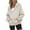Beige, variant on Arlun Womens Zip up Hoodies Oversized Loose Comfortable Workout Hooded Sweatshirts Long Sleeve Lightweight Solid Color Casual Hooded Jackets with Pockets White XL