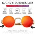 thumbnail image 4 of Lentes de Sol AIEYEZO Redondos Steampunk con Montura Metálica Bloqueo UV 100%, 4 of 7