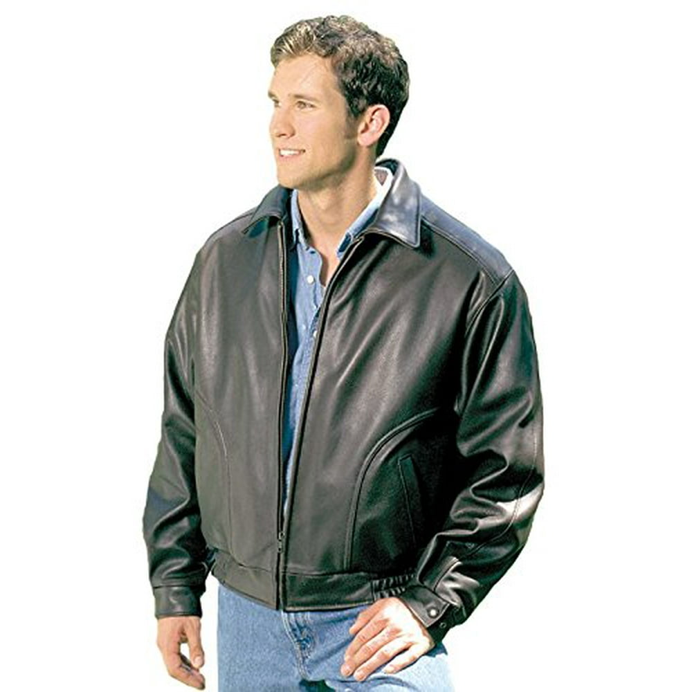 Reed - Reed Men's All American Bomber Leather Jacket Union Small Black ...