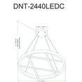 thumbnail image 3 of Dainolite  Dante Modern and Contemporary 40W Chandelier, Matte Black w/ White Silicone Diffuser, 3 of 3