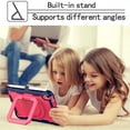 thumbnail image 5 of Allytech Case Fits for iPad Mini 6 8.3" 2021, iPad Mini 6th Gen Case for Kids, Hard PC + TPU Hybrid Shockproof 360 Rotatable Grip Handle Foldable Stand Shoulder Strap Cover with Pen Holder, Rose+Navy, 5 of 9