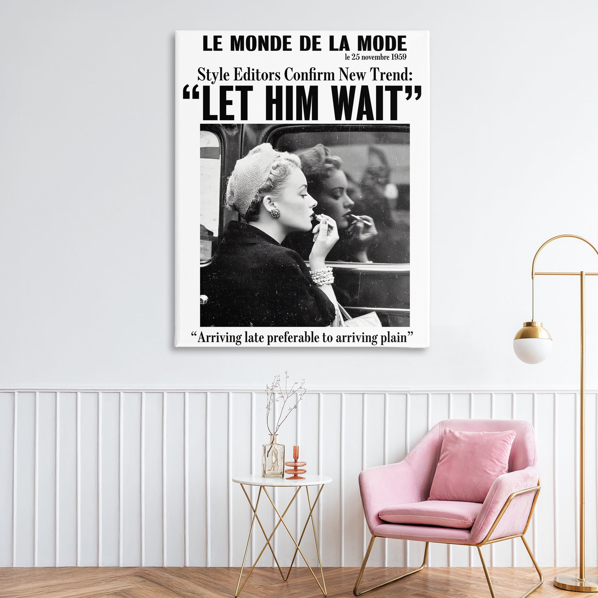 Stupell Industries Let Him Wait Advice Canvas Wall Art, design by Annabelle Hall