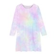 thumbnail image 2 of Spazoro Child Kids Girls Dress, Long Sleeve Causal Fall Winter Tie Dye Dresses for Girls Camouflage Size 5-6 T, 2 of 4