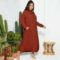 thumbnail image 5 of ZANZEA Women Casual Solid Lantern Sleeve Buttons Muslim Maxi Dress FZH, 5 of 11