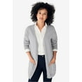 thumbnail image 4 of ellos Plus Size V-Neck Button-Front 100% Cotton Boyfriend Cardigan, 4 of 6