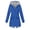 Blue, variant on EliteGoogv Womens Hooded Trench Coats Long Belted Jackets For Women Travel Outerwear Casual Jackets Army Green 5XL