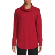 Time and Tru Women's Cowl Neck Waffle Tunic