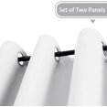 thumbnail image 2 of Cortinas blancas de 96 pulgadas de largo, paneles de tratamiento de ventana/cortinas para sala de estar, diseño moderno, paneles de cortina con ojales para comedor, juego de 2, blanco puro, 52 pulgadas de ancho x 63 pulgadas de largo, 2 of 5