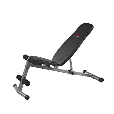 Sunny Health & Fitness SF-BH6506 Flat / Incline / Decline (Best Fitness Folding Flat Incline Decline Bench Black Silver)