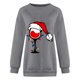 thumbnail image 3 of Gibobby Sudadera navideña mujer navideño Sudadera de mujer Cuello redondo Manga larga Estampado de copa navideña Sudaderas(Gris,XG), 3 of 4
