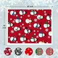 thumbnail image 6 of Sherpa Christmas Throw Blanket, Fuzzy Fluffy Soft Cozy Blanket, Fleece Flannel Plush Microfiber Blanket for Couch Bed Sofa (60" X 80", Red Snowman), 6 of 6