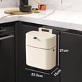 thumbnail image 2 of 10L Cubo de Basura Colgante con Tapa,Basurero para Cocina,Bote de Basura,Cesto de Basura de Pared de Cocina con Tapa sin Taladrar,Deslizante Abierto,Adecuado pare Baño,Dormitorio,Oficina, 2 of 4