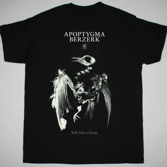 RARE APOPTYGMA BERZERK SOLI DELO GLORIA NEW BLACK T-SHIRT