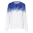 thumbnail image 4 of Automne Femmes Manches Longues Col Rond Imprimé Chandail Léger Sans Capuche Chandails Coupe Décontractée Blouse Chandail de Noël Femmes Chandails Cool Femmes Grande Taille Chandail à Capuchon Athlétique Garçons Taille, 4 of 5