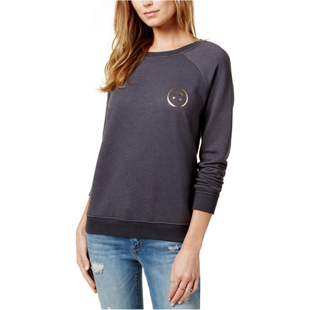 ban.do Mujer Smiley Emoji Sudadera, Negro, Mediano ban.do Camisa de entrenamiento