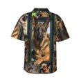 thumbnail image 4 of German Shepherd Dog Men'S 3d Print Casual Button Down Shirts, Novelty Hawaiian Short Sleeves L, 4 of 7