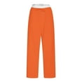 thumbnail image 7 of sususu Sweatpants For Men Lightweight,Men's Double Layer Waistband Straight Leg Joggers Comfortable Everyday Wear Casual Pants Solid Sweatpants,Orange,L, 7 of 7