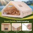 thumbnail image 3 of KAMEROUT Inflatable Tent for Camping, 8-10 Person Inflatable House Tent with Skylight & Stove Jack, Waterproof Oxford Blow Up Air Tent with Pump, Quick Setup Luxury Glamping Cabin Tent, Khaki, 3 of 10